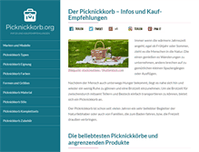 Tablet Screenshot of picknickkorb.org